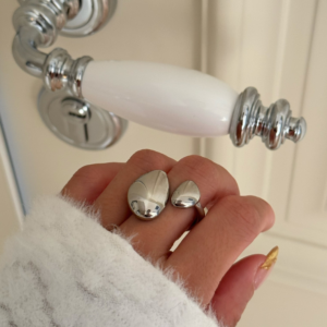 Exaggerated IG-Style Open Ring in Silver Stainless Steel