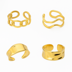 Gold Minimalist Open Rings – Choose Your Style