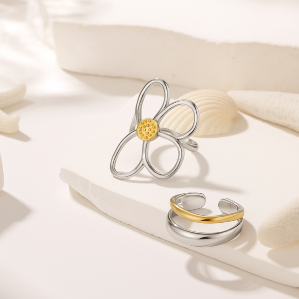 Silver & Gold Accent Rings – Choose Your Style - Pure Reflections Store