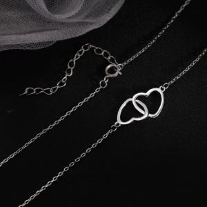 Minimalist Silver Heart Stainless Steel Bracelet (Single or Double Chain)